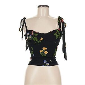 Floral Black Women's Top